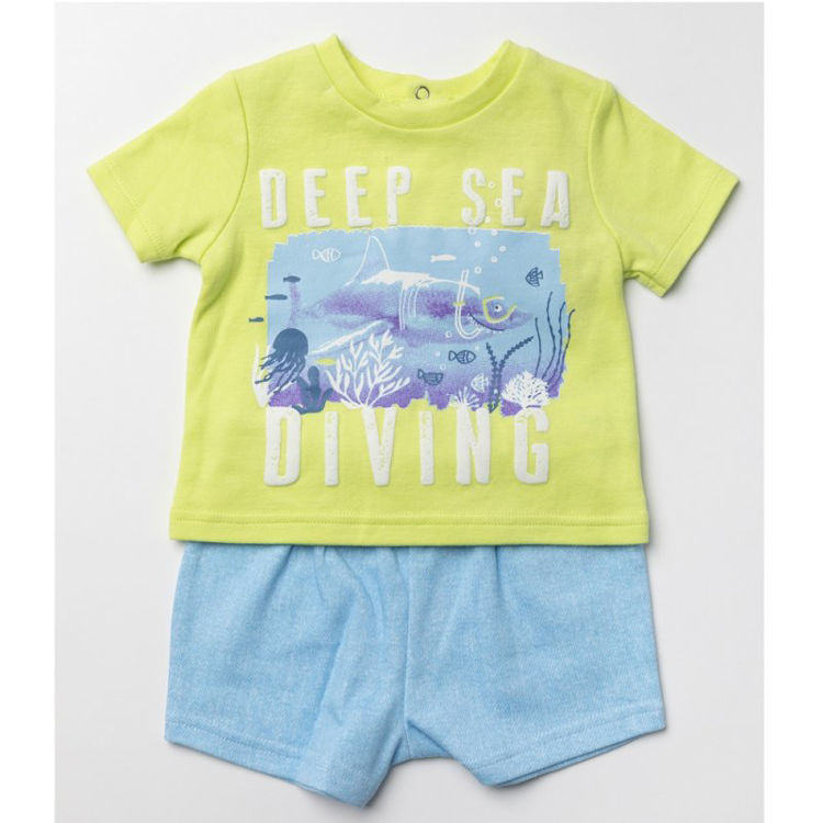 Picture of W22558: BABY BOYS DEEP SEA T-SHIRT & SHORT OUTFIT - 3-24 M